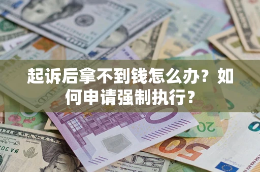 武汉起诉后拿不到钱怎么办？如何申请强制执行？