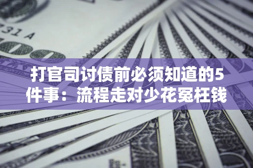 武汉打官司讨债前必须知道的5件事：流程走对少花冤枉钱