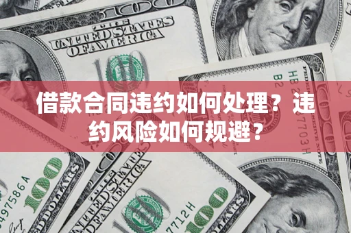 武汉借款合同违约如何处理？违约风险如何规避？