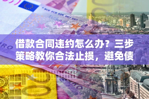 武汉借款合同违约怎么办？三步策略教你合法止损，避免债务危机升级