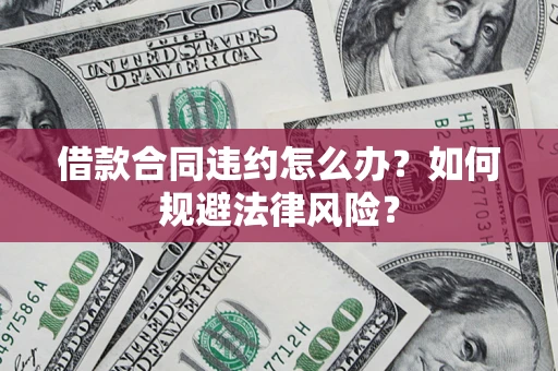 武汉借款合同违约怎么办？如何规避法律风险？